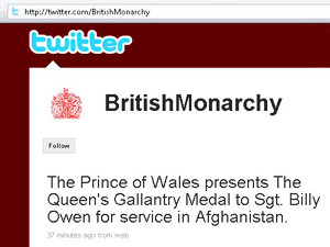 Королевская семья Британии завела аккаунт в Twitter 