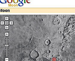 Через Google можно рассматривать Луну 