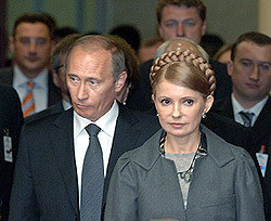 Путин поздравил Тимошенко с Днем независимости Украины 