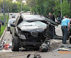 В центре Киева погиб водитель иномарки 