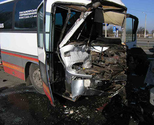 На трассе Бердичев-Житомир автобус с 12 пассажирами протаранил грузовик  