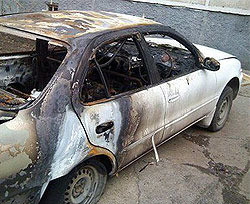 Ночью в Киеве сгорели две иномарки 