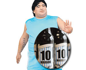 Марадона ударил по пиву 