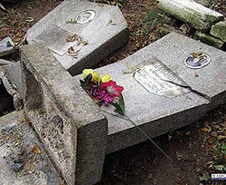 В Волынской области пьяная молодежь устроила погром на кладбище 
