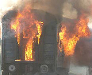 На Сумщине загорелся пассажирский поезд  