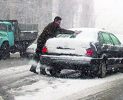 В Киеве ликвидируют последствия снежной бури 