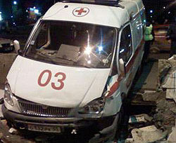 В Киеве водитель протаранил машину «скорой» помощи 