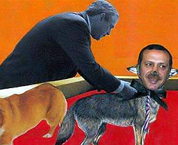 Британского художника оштрафовали за изображение турецкого премьера в виде собаки  