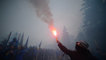 Азовцы устроили переполох в центре Киева