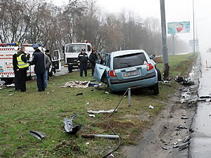 Под Киевом насмерть разбилась женщина-водитель