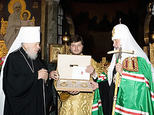 На юбилей к Владимиру приехали 60 архиереев и патриарх