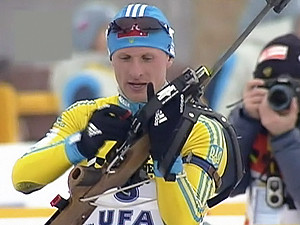 Сергей Седнев завоевал бронзовую медаль в биатлонной гонке на 20 километров
