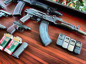 Милиция нашла у арестованных «тризубовцев» целый арсенал оружия