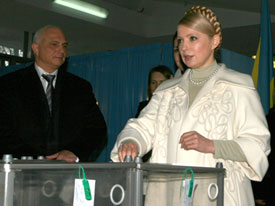 Юлия Тимошенко уже проголосовала
