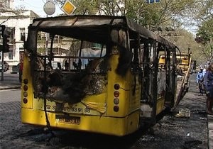В Николаеве сгорело маршрутное такси