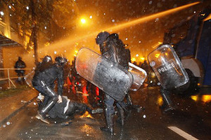 Полиция Грузии перекрыла улицы Тбилиси