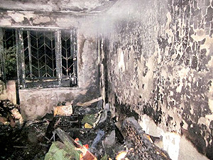 В Киеве на пожаре сгорел человек
