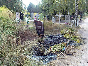 В Полтавской области мальчик обгорел на кладбище