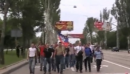 В пустом Донецке митинговали шахтеры
