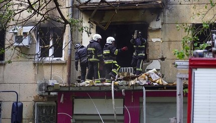 В сети появилось видео с места взрыва в Одессе