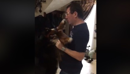 Юрий Луценко танцует с собакой