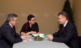 Янукович встретился в Давосе с президентом Польши
