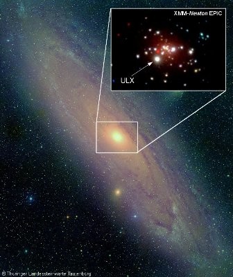 Астрономы обнаружили необычно яркий объект в соседней галактике