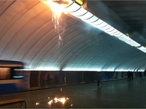 Появилось видео, как горело киевское метро