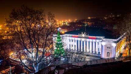 Новогоднюю Одессу показали с высоты птичьего полета
