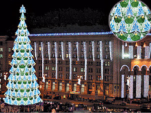 Киевлянам подарят елку с 3D-макушкой за 3 миллиона