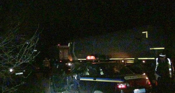 Ночное ДТП в Донецкой области:   BMW  влетел в  грузовик