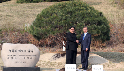 Объятия, смех и дерево: лидеры Северной и Южной Кореи встретились впервые за 65 лет и договорились о мире  