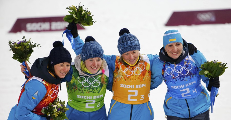 Украинские биатлонистки взяли золото Олимпиады в Сочи