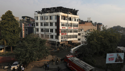 Пожар в гостинице Нью-Дели 