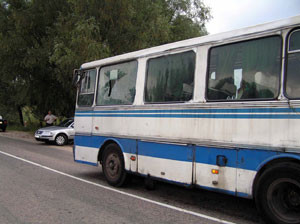 Под Киевом милиционеры подрались с водителем автобуса 