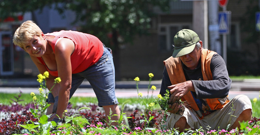Донецк живет без милиции, но сажает цветы