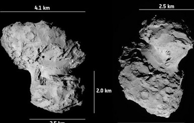 Зонд Rosetta сделал снимки двойной кометы Чурюмова-Герасименко 