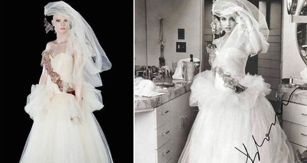 Платье Мадонны со свадьбы с Шоном Пенном продадут на аукционе