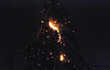 В Ивано-Франковской области в Новый год тушили главную елку