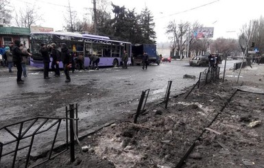 В Минобороны заявили, что троллейбус в Донецке обстреляли бойцы 