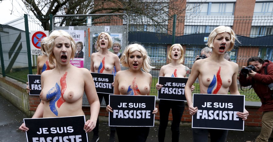 Во Франции Femen приветствовали лидера ультраправых 