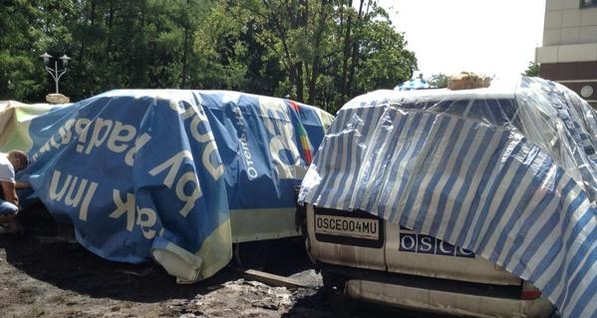 Авто ОБСЕ сожгли, чтобы изгнать миссию из Донецка? 