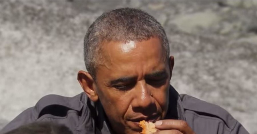 Обама пообедал лососем, которого не доел медведь