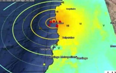 В  Чили произошло сильное землетрясение, вызвавшее цунами