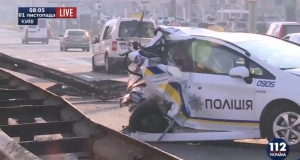 В Киеве в аварии пострадали полицейские