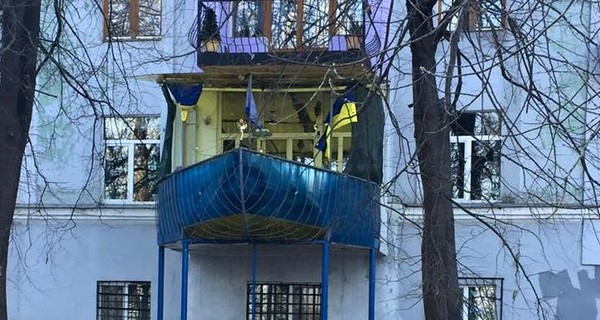 В Киеве появился балкон-