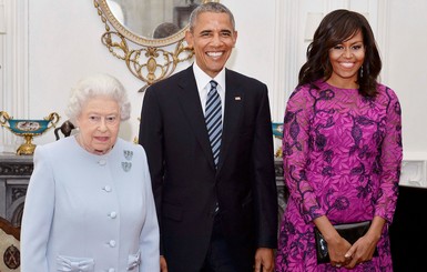 Барак и Мишель Обама наведались к британской королеве