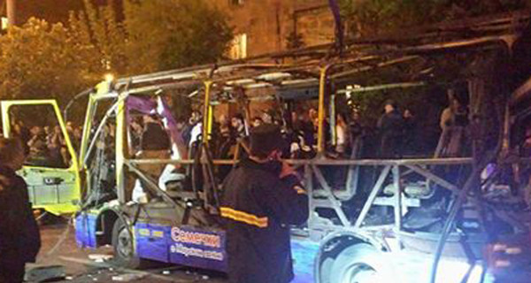 В Ереване взорвался рейсовый автобус 