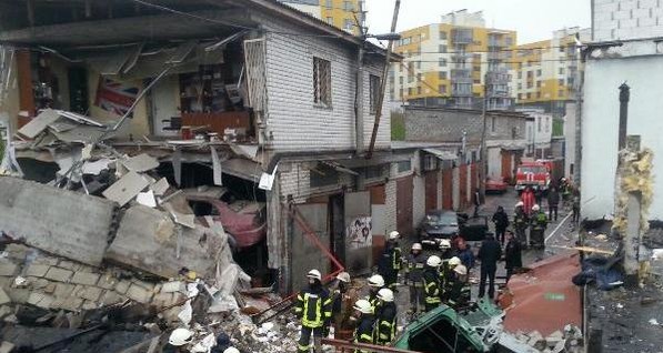 Появилось видео с места взрыва в Киеве