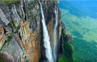 Самый высокий водопад в мире сняли с дрона